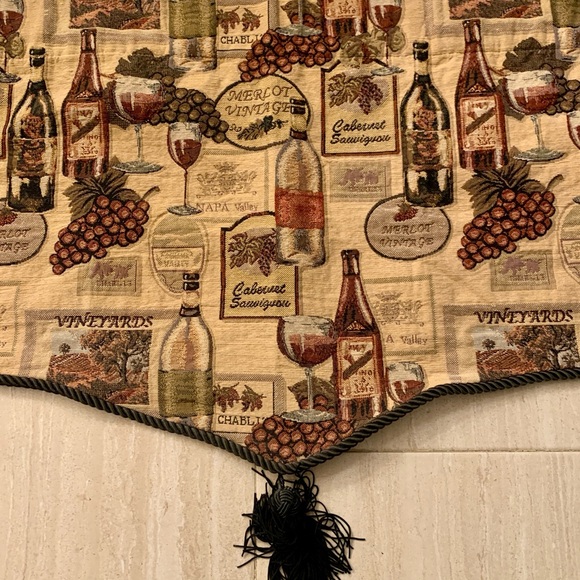 Custom Valance Curtains Wine Themed - Picture 2 of 7
